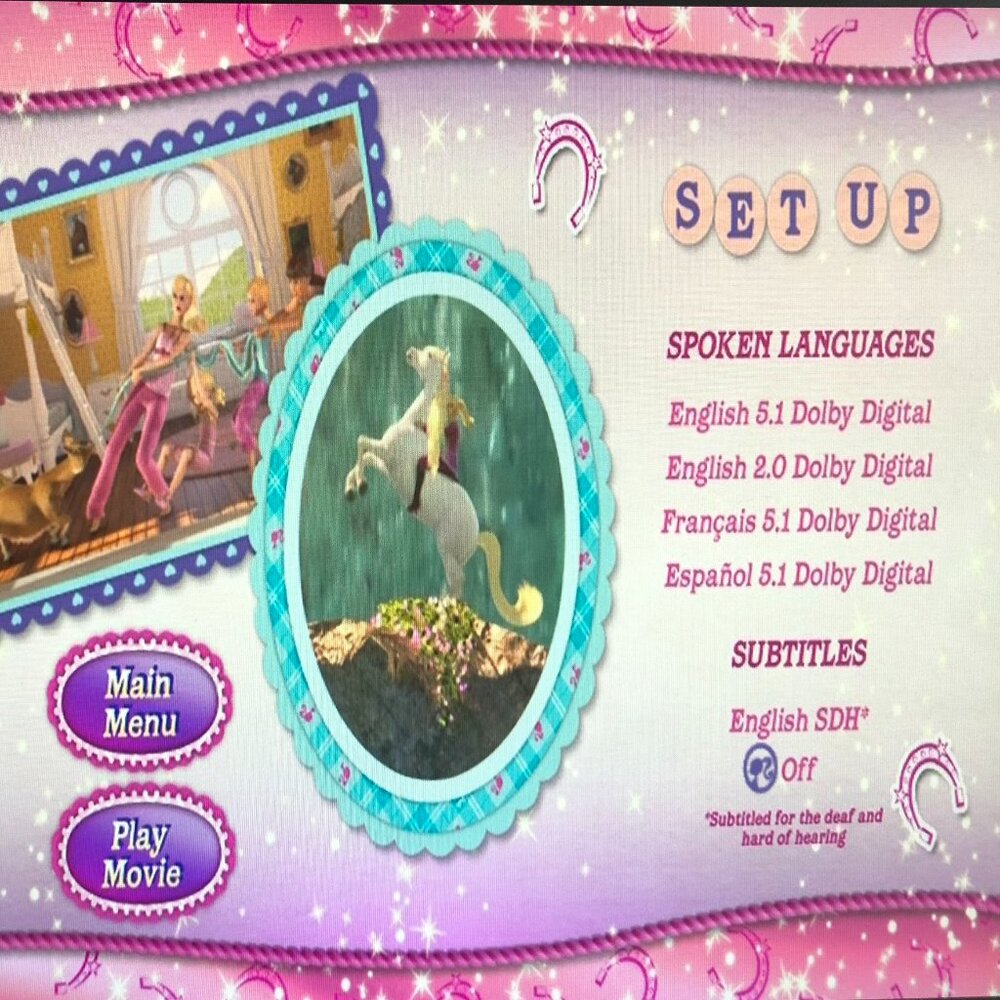 Barbie and Her Sisters in a Pony Tale DVD 2013 Mattel English French Spanish - Picture 3 of 16